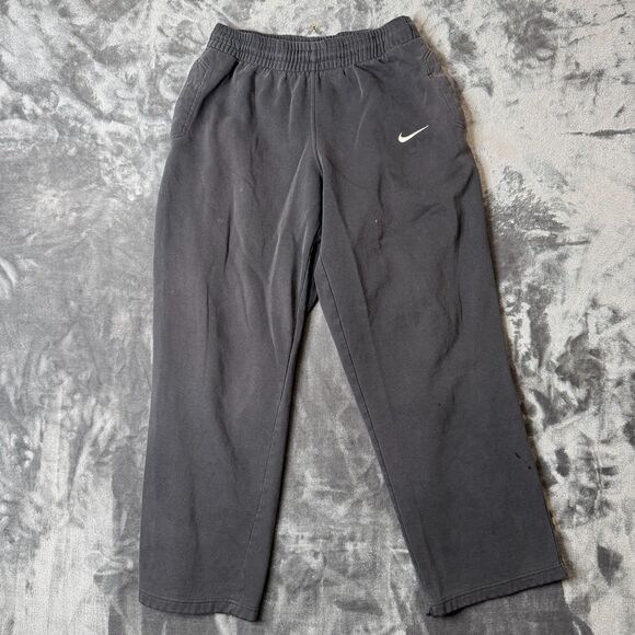 Nike Black Sweatpants Black Medium Wide Leg Joggers - Picture 1 of 8
